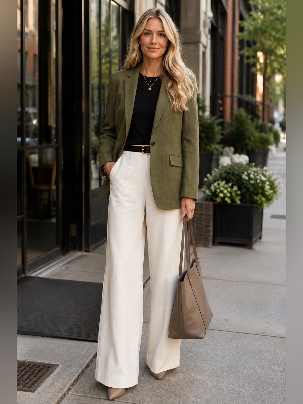 rag & bone Woman’s Cotton Blend Olive Green Blazer Jacket Size 8